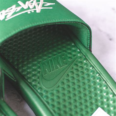 nike benassi weiß grün|Nike Benassi Stussy Green Men's .